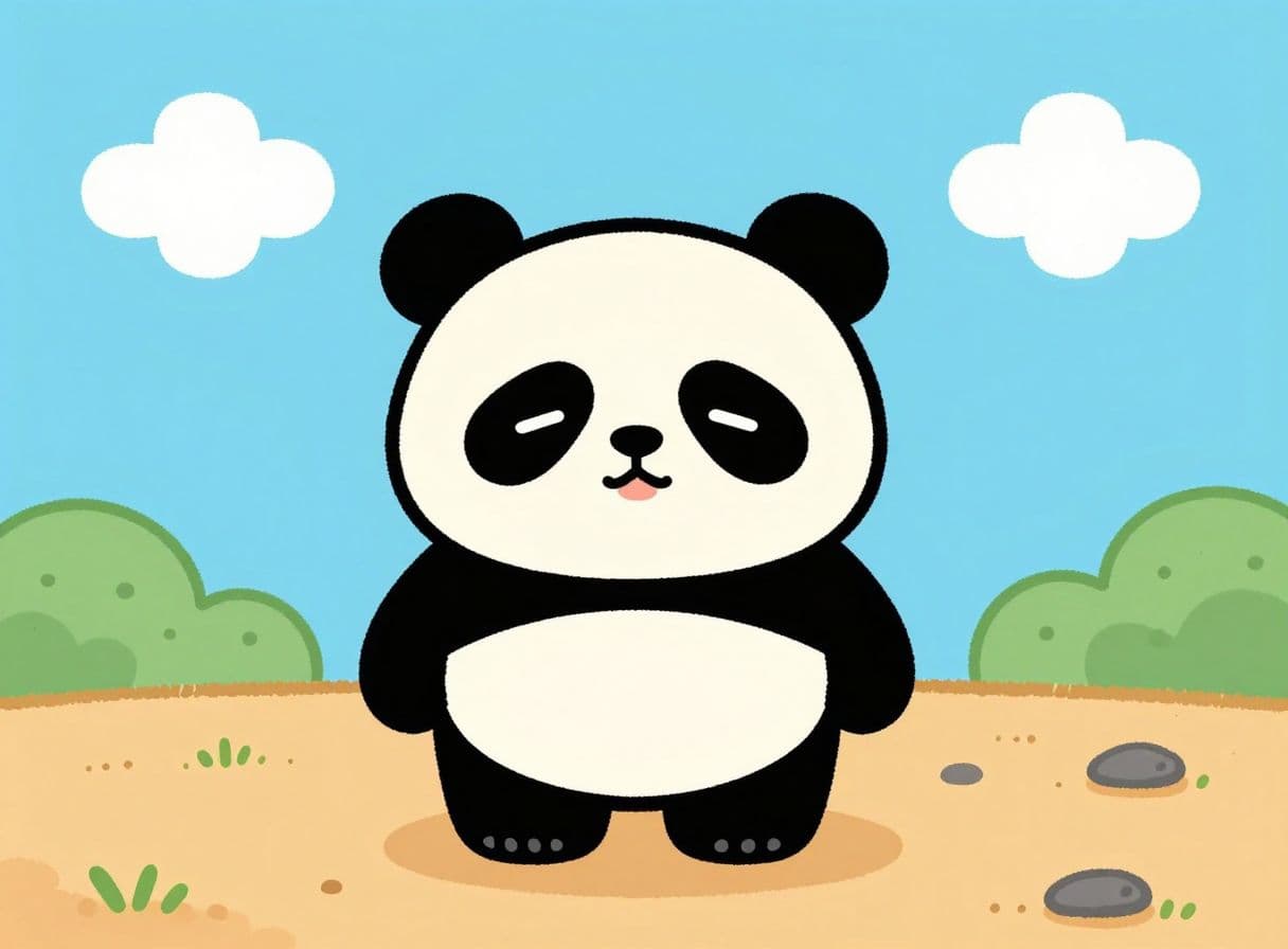 Cute panda illustration generated with Z-Image Turbo